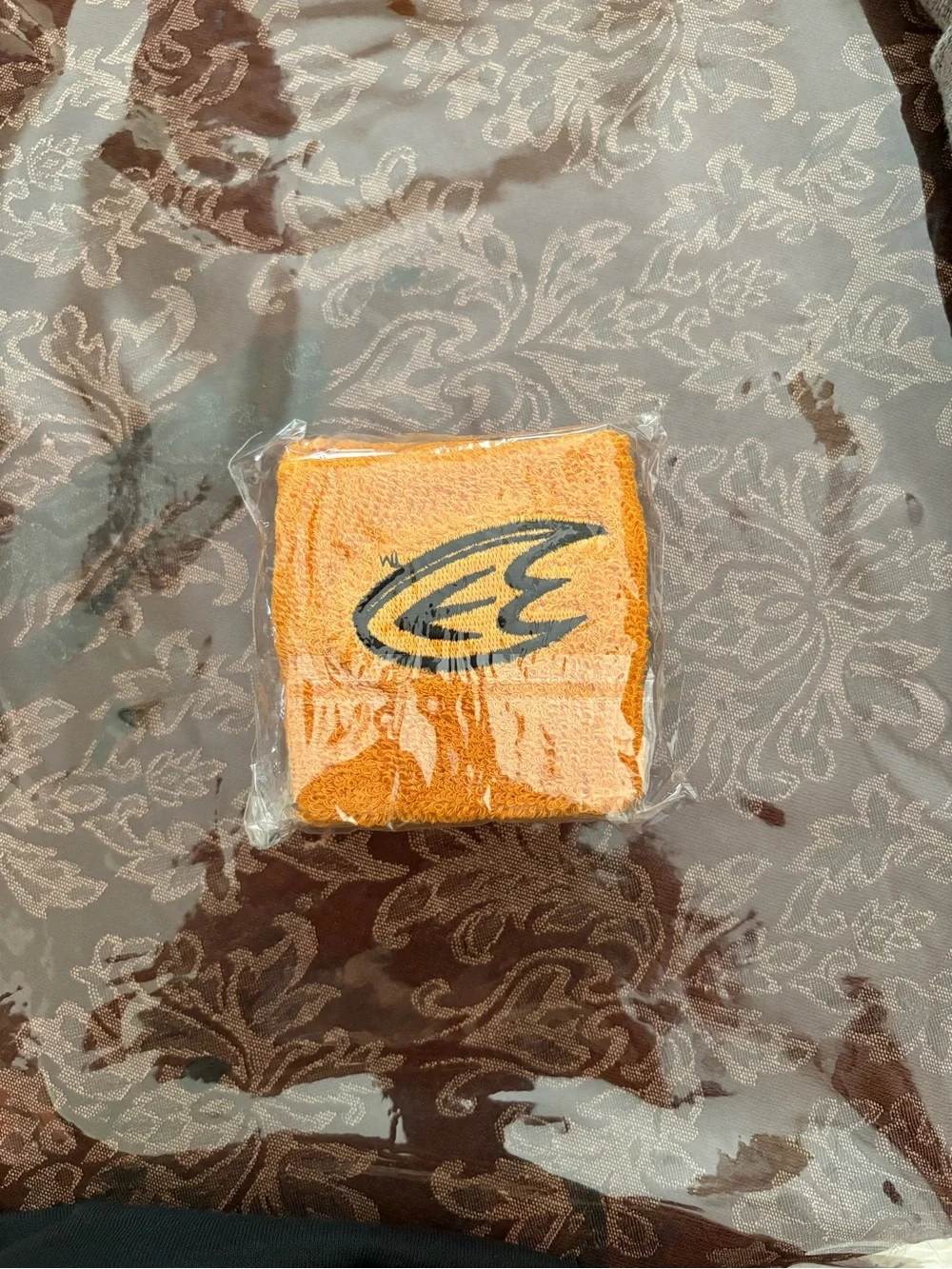 Kids Orange Terry Wristband with Team Logo